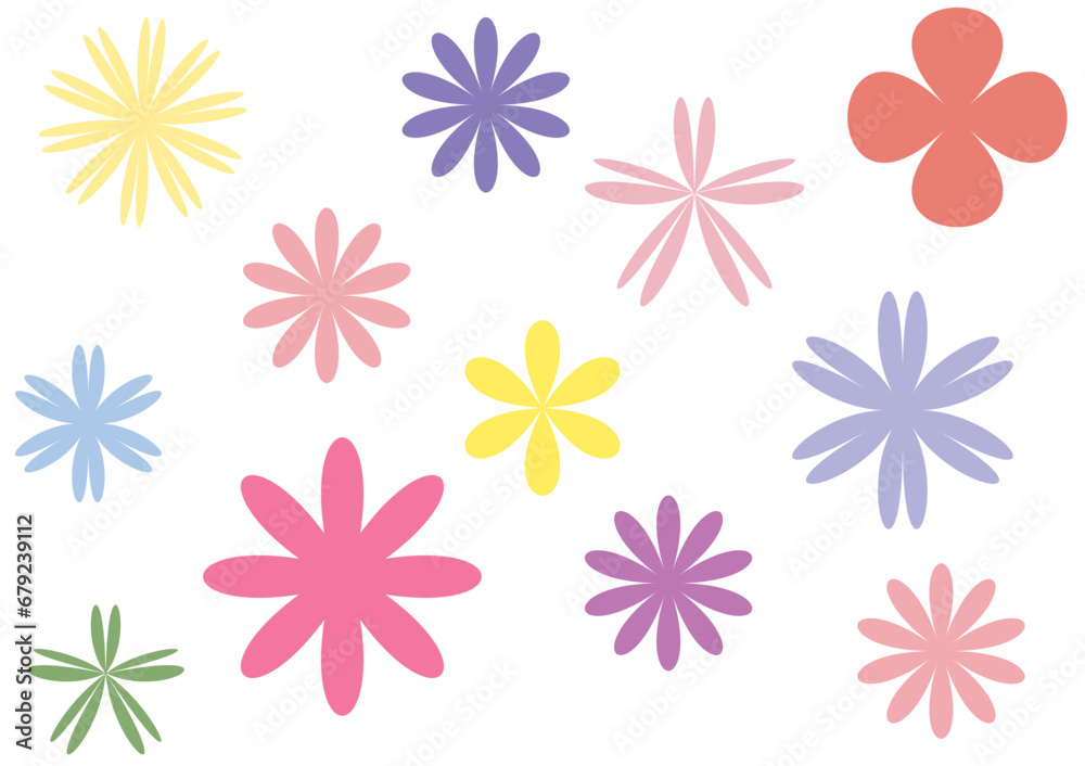 Vector pattern illusration daisy flowers background. Pretty floral pattern for print. Flat design vector. Vector pattern illusration daisy flowers background. Pretty floral pattern for print. Flat design vector.