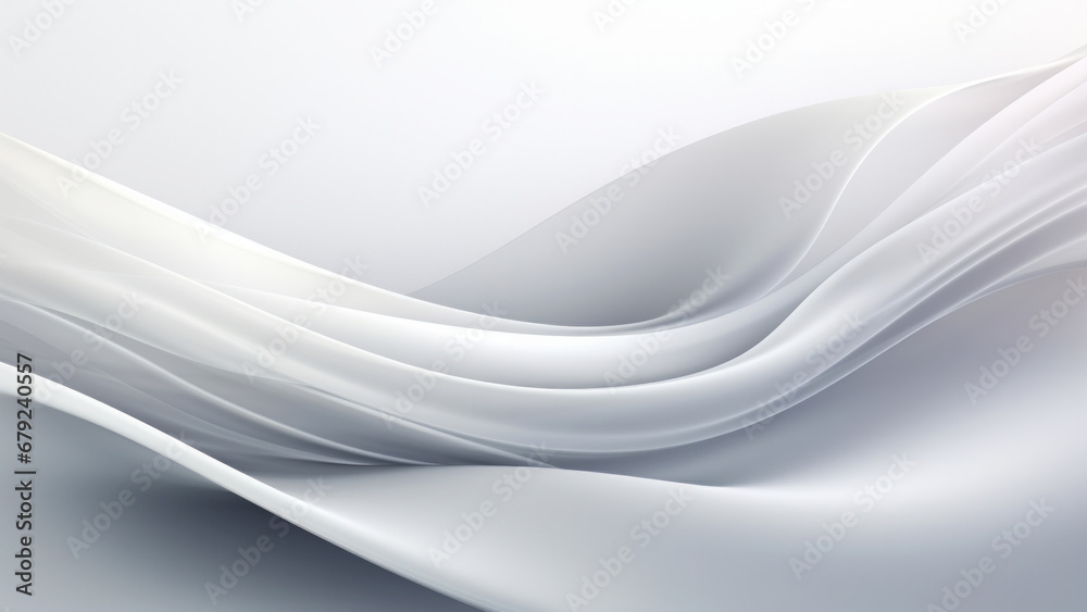 Abstract grey white waves design with smooth curves and soft shadows on clean modern background. Fluid gradient motion of dynamic lines on minimal backdrop Abstract grey white waves design with smooth curves and soft shadows on clean modern background. Fluid gradient motion of dynamic lines on minimal backdrop