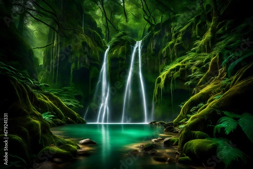 waterfall in the forest © Maher