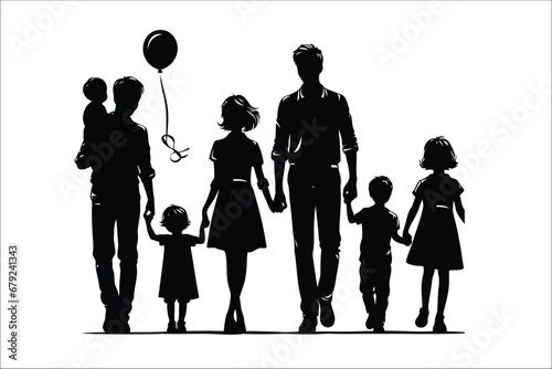 Love-filled Legacy: Family Masterpiece in Vector