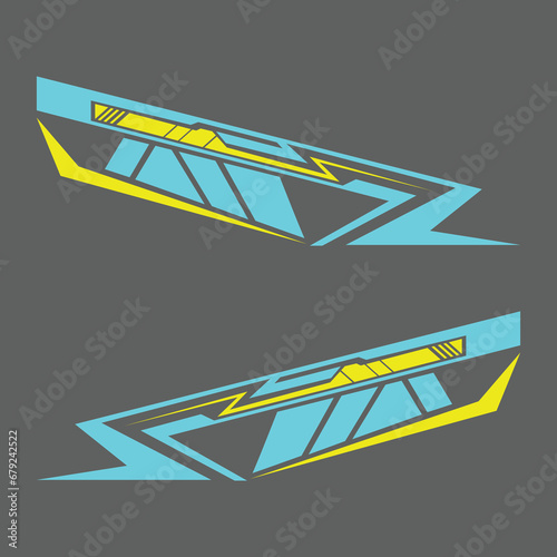 Modern car sticker template design.
