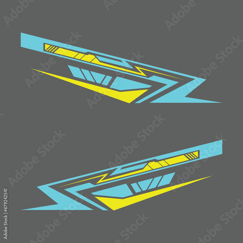 Modern car sticker template design.