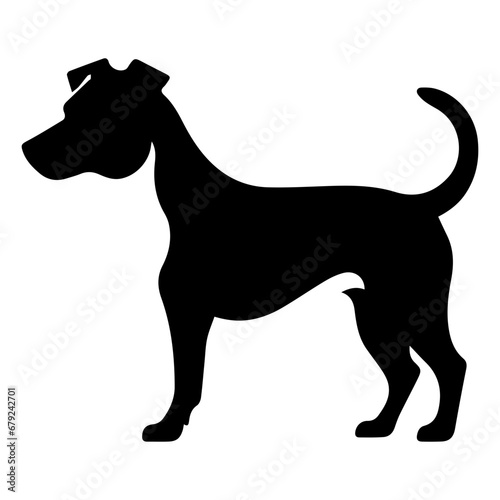 Jack Russell Terrier Dog Vector Silhouette  Generative AI.