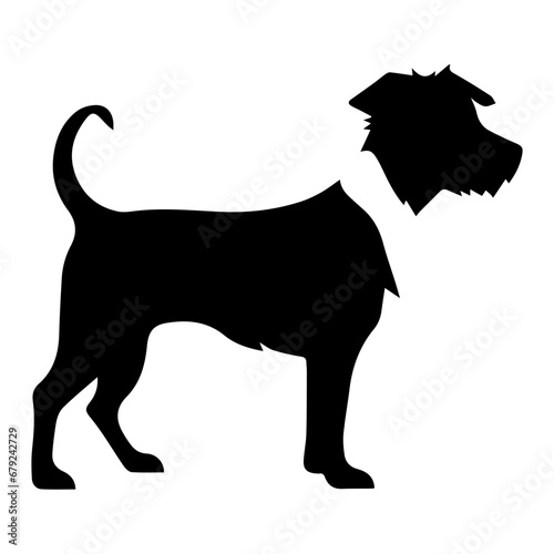 Jack Russell Terrier Dog Vector Silhouette  Generative AI.