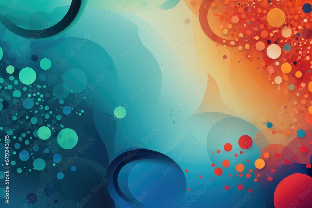 Abstract background with blue and orange circles and dots in the center for Thesaurus Day. Abstract background with blue and orange circles and dots in the center for Thesaurus Day.