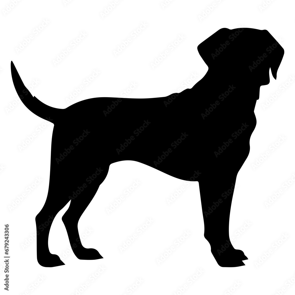 labrador retriever Dog Vector Silhouette, Generative AI.