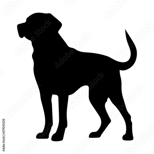 labrador retriever Dog Vector Silhouette  Generative AI.