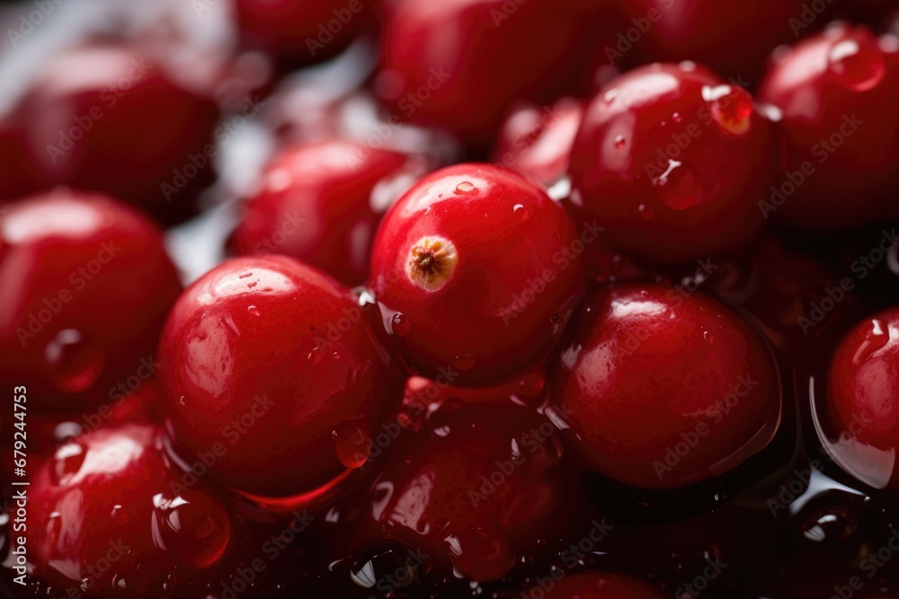 Cranberry berries close-up