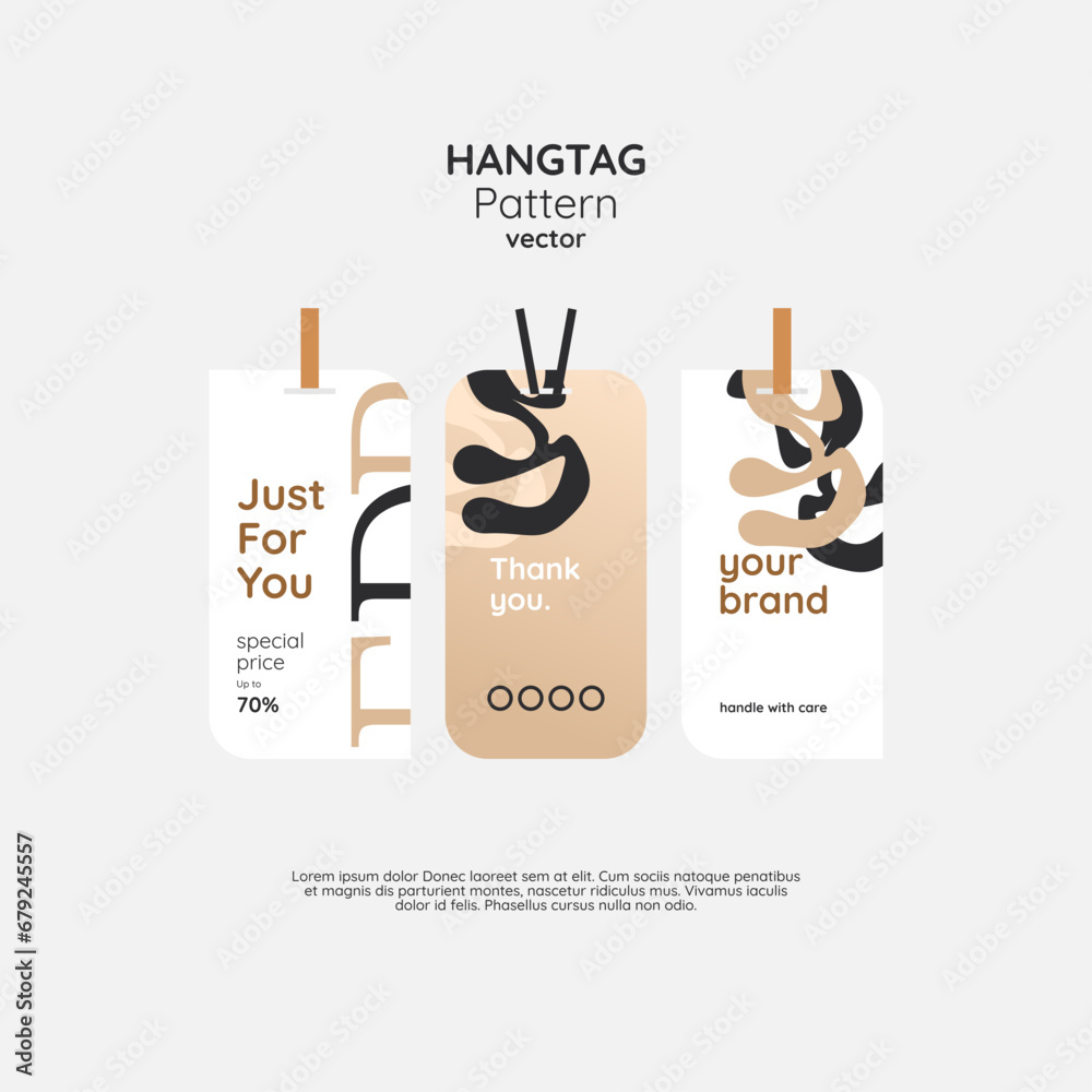 Contemporary patterns for hang tags, labels, price tag, sale tag, gift ...