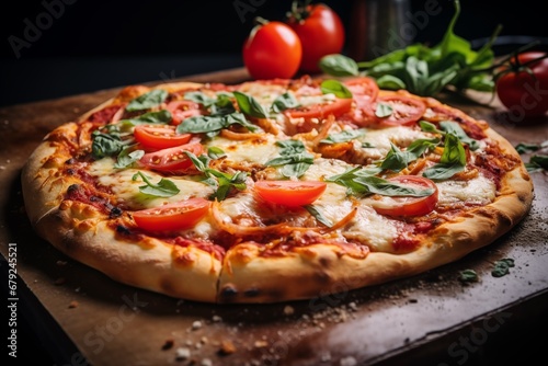 A Classic Italian Pizza Fresh from the Oven