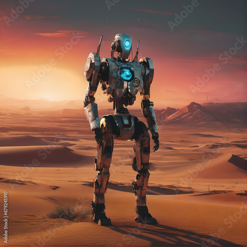 robot in the desert © Diren Yardimli