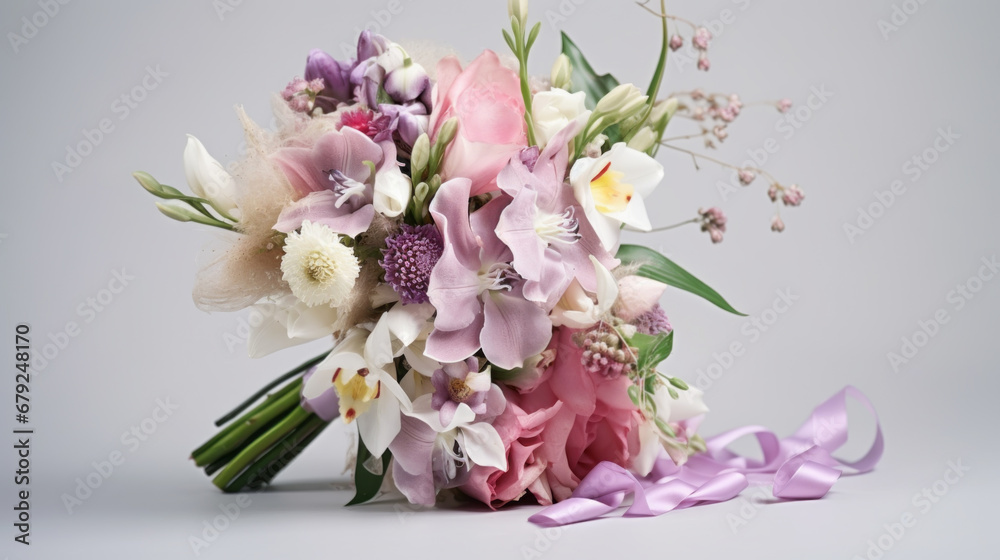 Wedding flowers, bridal bouquet closeup