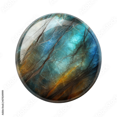 Labradorite stone isolated on transparent background