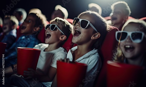 An Engaged Audience Enjoying a 3D Movie Experience