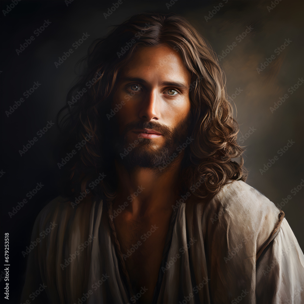 Portrait of the Biblical Jesus Christ.