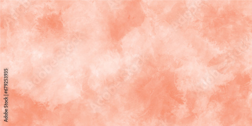 Peach abstract watercolor texture background. Vector beige watercolor pattern. Pastel watercolor brush texture. Autumn water color background