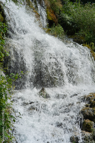waterfall, water cascade on the river