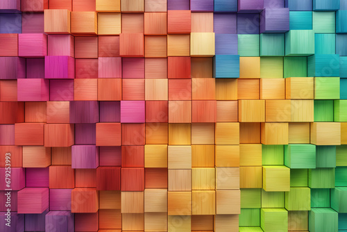 Abstract colorful wavya multicolored background with a variety of different shapes.
