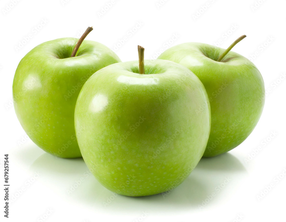 Green Apples isolated on white background 