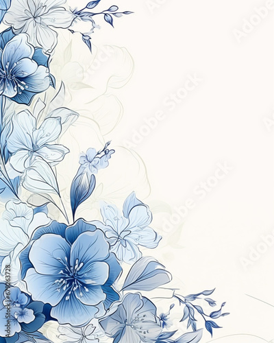 Vintage card with flowers. Hand drawn vector illustration. Perfect for invitations, greeting cards, blogs, posters