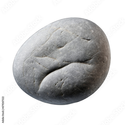 Siltstone pebble isolated on transparent background photo