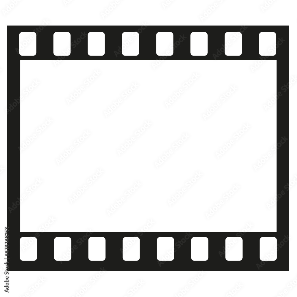 photographic film strip isolated on white