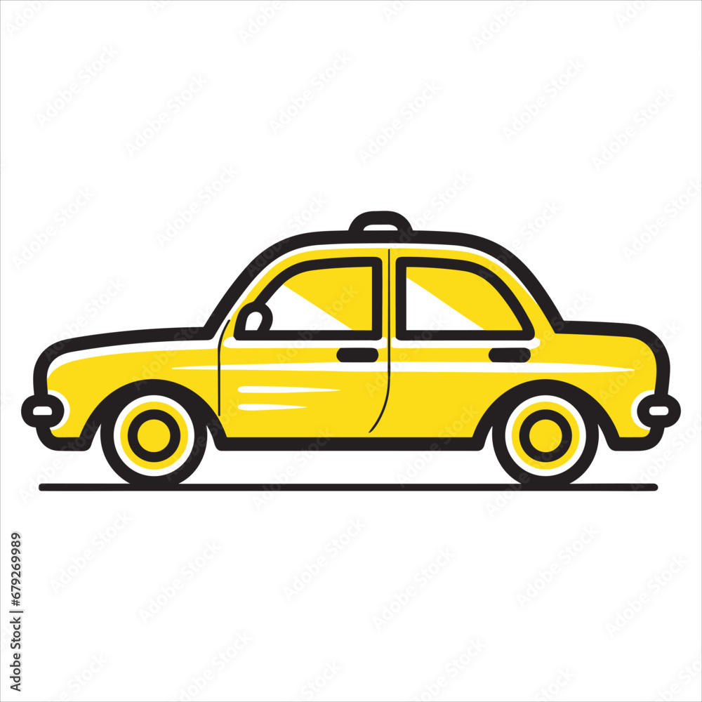 Flat design car  illustration