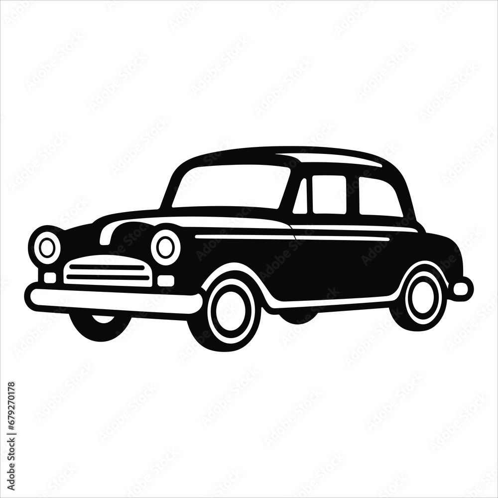 Flat design car  illustration