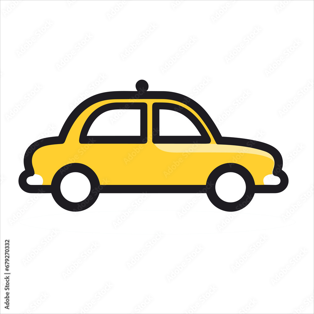 Flat design car  illustration