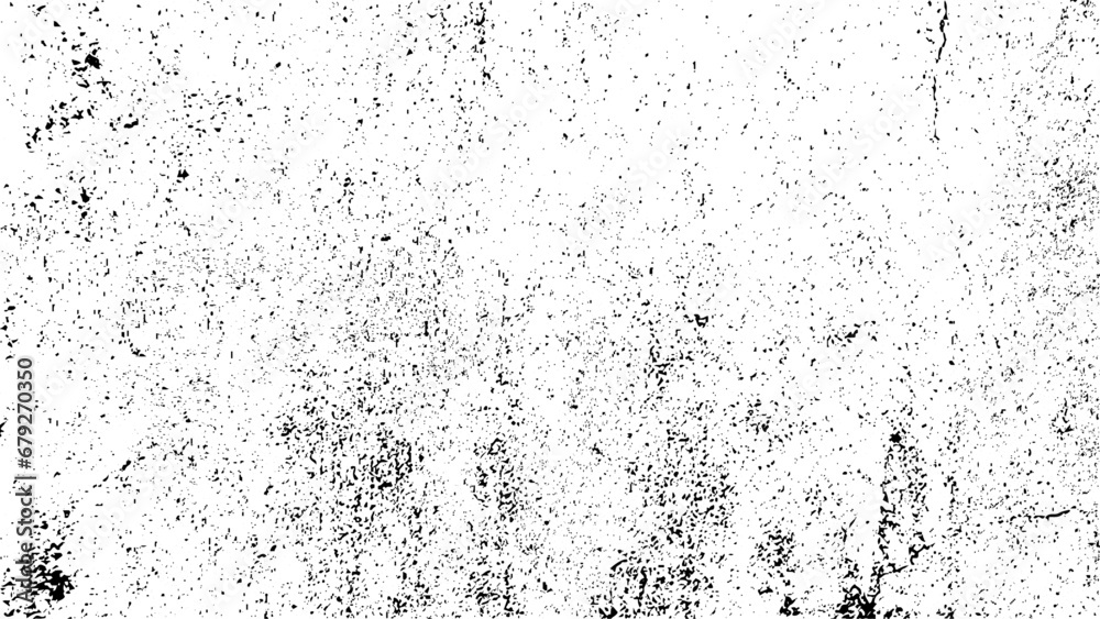 Grunge black and white pattern. Monochrome particles abstract texture. Isolated black powder on a white background