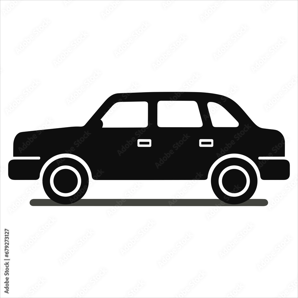 Flat design car  illustration