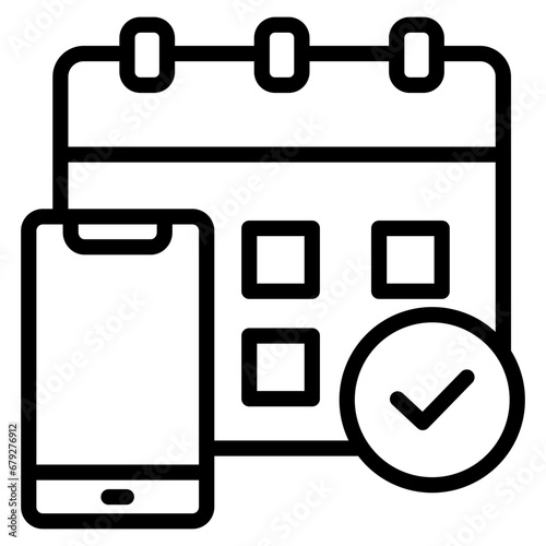 Social Media Planning Icon Element For Design