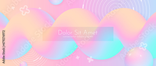 Abstract colorful 3d tube shape background with geometric elements. Vector illustration for banners, presentions and advertising. EPS 10 illustration.