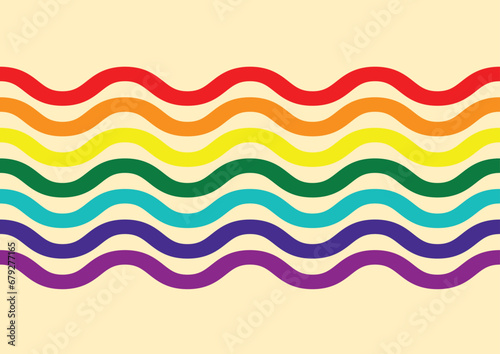 Rainbow abstract background with waves line design. Rainbow wallpaper