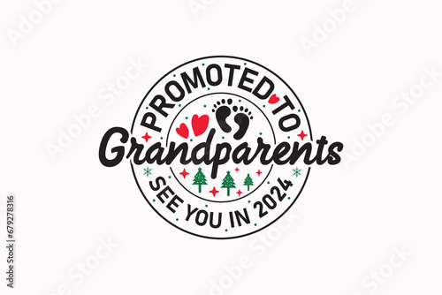 Promoted to Grandparents EPS T-shirt Design