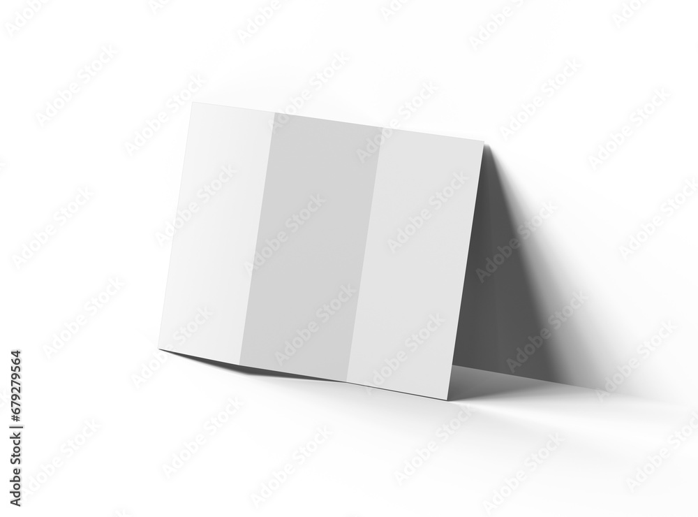 Blank Z-fold letter mockup brochure on transparent background. 3d render Blank Z-fold letter mockup brochure on transparent background. 3d render