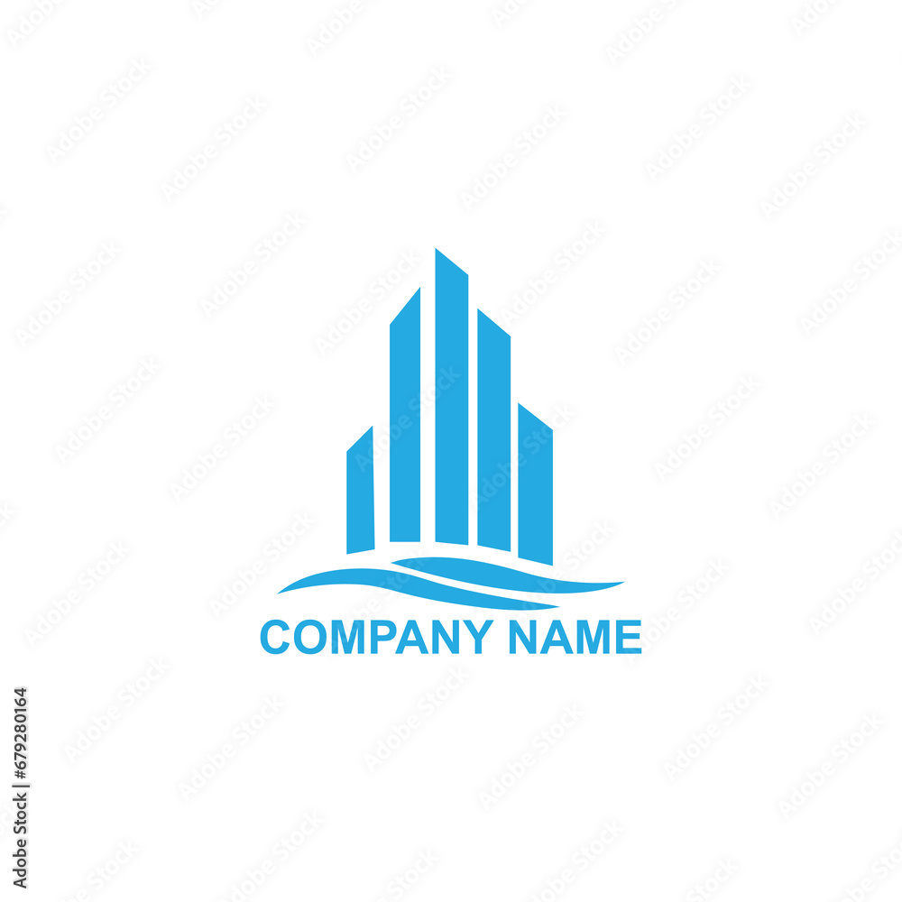 The Building, Real Estate Vector logo template