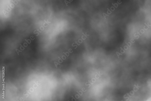 Black and white cloud of smoke illustration background.