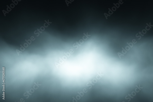 Dark blue white blurred foggy light illustration background.