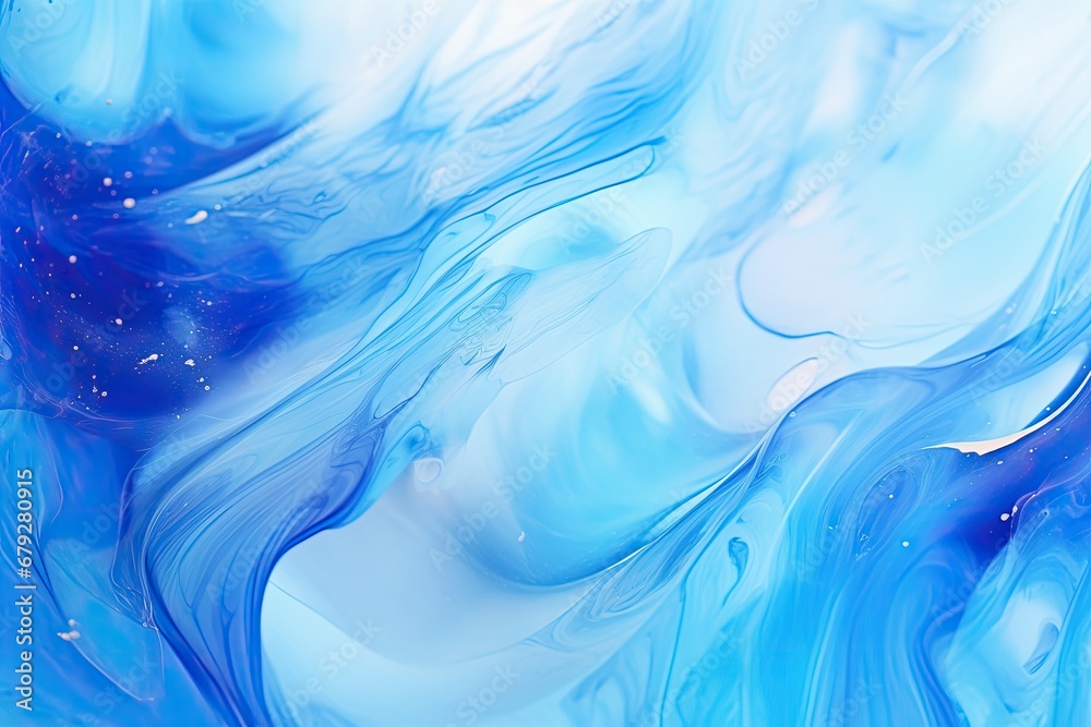 abstract background of blue and white liquid ink in water close up, Saturated Abstract Blue Background, AI Generated abstract background of blue and white liquid ink in water close up, Saturated Abstract Blue Background, AI Generated