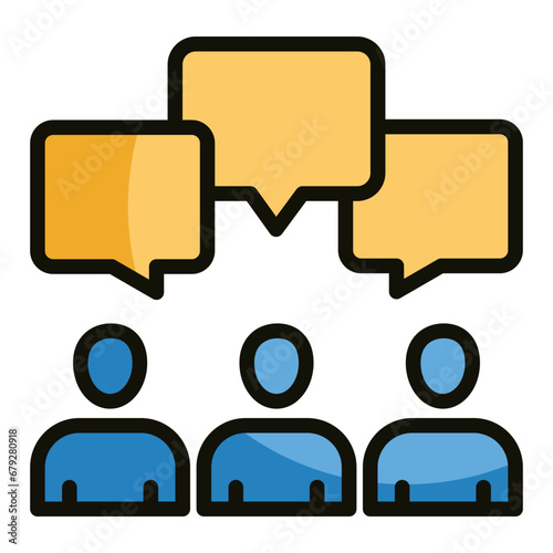 Public Opinion Icon Element For Design