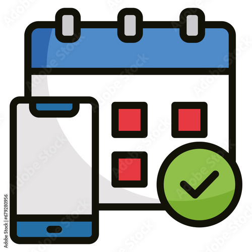 Social Media Planning Icon Element For Design