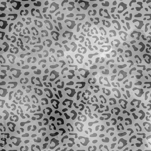 Silver Leopard Print Design - Gray Safari Animal Print Image