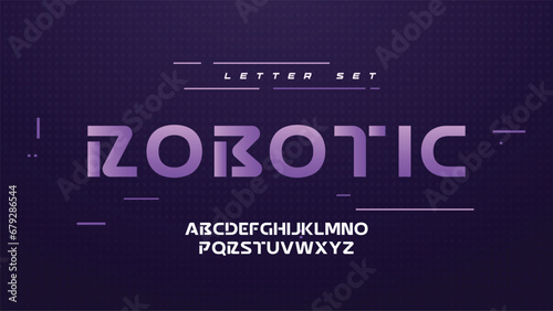  ROBOTIC Minimal technology typography creative urban. vector illustration