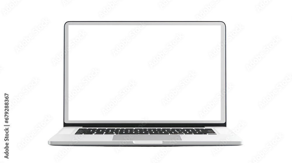 A laptop on the transparent background - obrazy, fototapety, plakaty 
