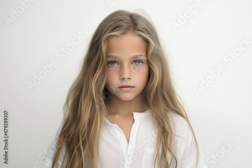 Hair kid young portrait face sad female childhood person upset girl children caucasian