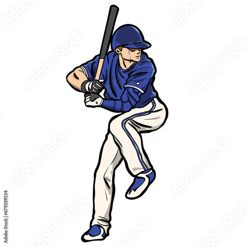baseball batter action hitting  ball