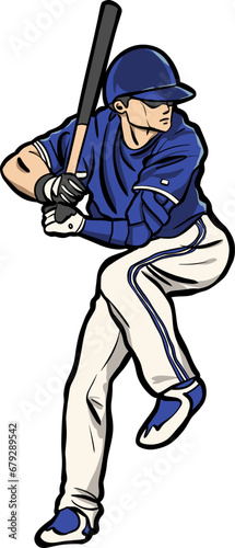 baseball batter action hitting  ball 