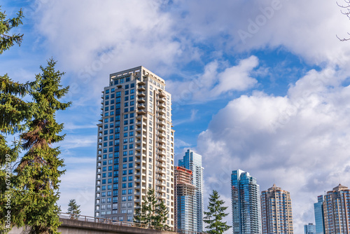 Modern Abstract high rise buildings background