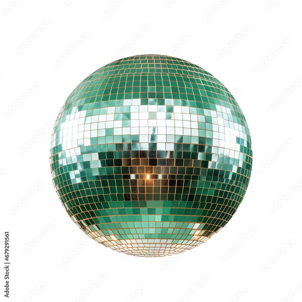 Green Retro 70s Disco Ball Isolated on Transparent Background PNG Green Retro 70s Disco Ball Isolated on Transparent Background PNG
